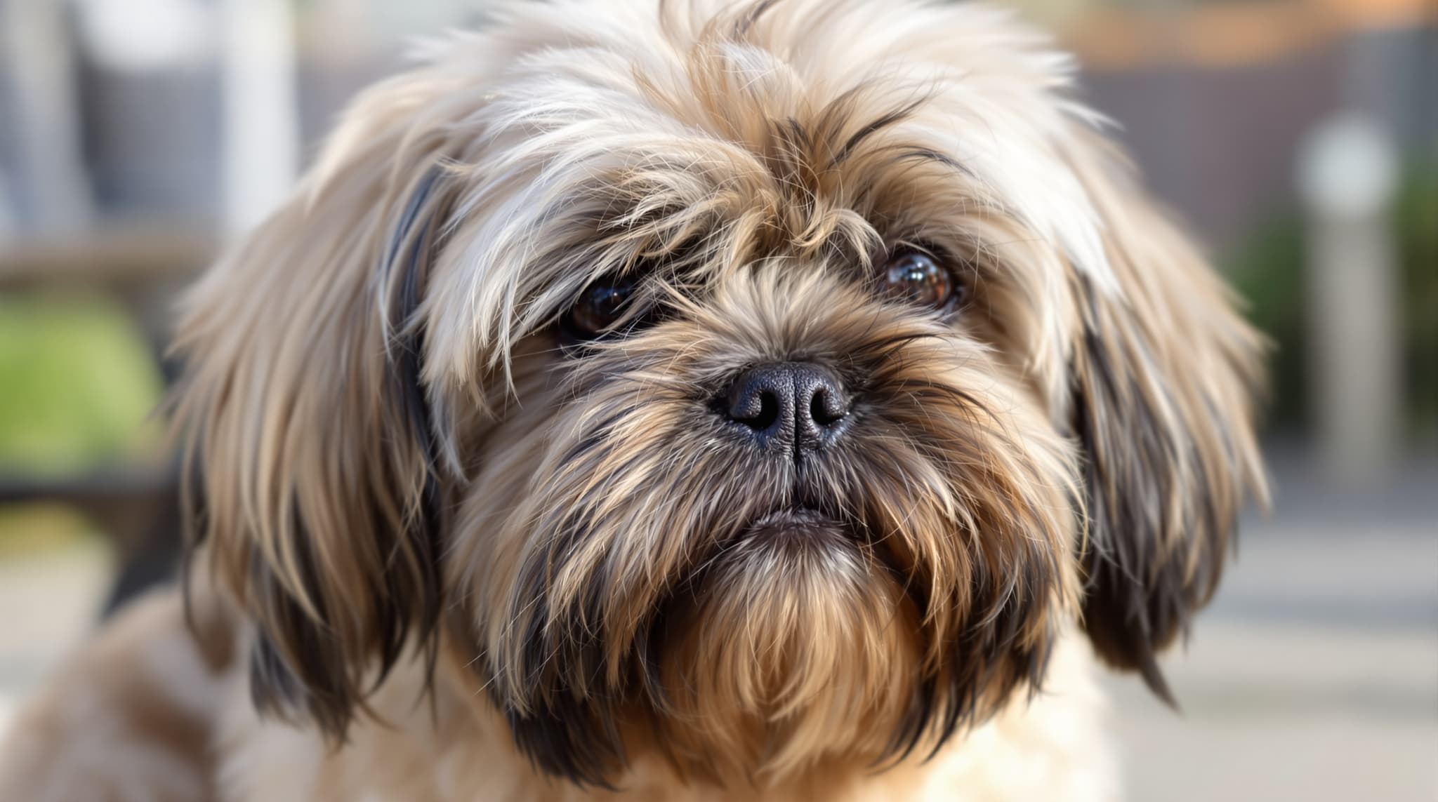 Dog before full groom